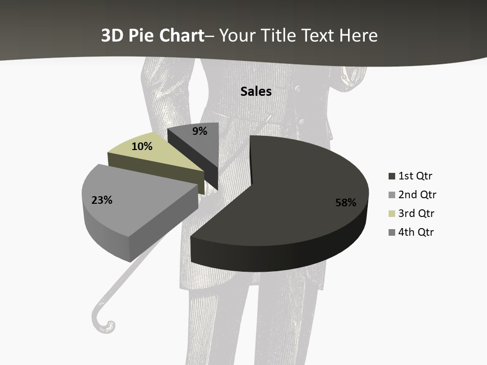 A Man In A Suit And Top Hat Is Holding A Cane PowerPoint Template