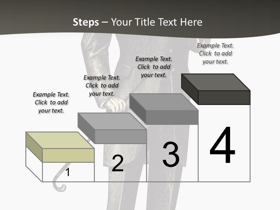 A Man In A Suit And Top Hat Is Holding A Cane PowerPoint Template