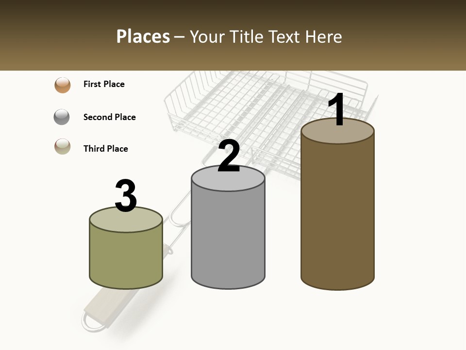 A Metal Frying Pan With A Wooden Handle PowerPoint Template