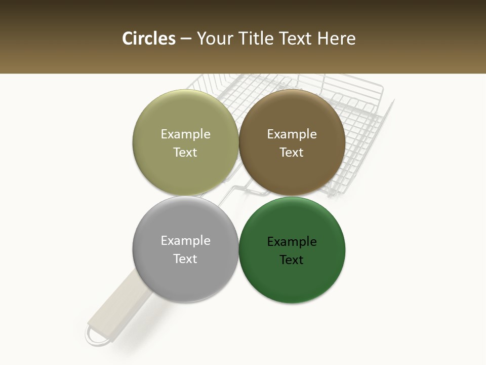 A Metal Frying Pan With A Wooden Handle PowerPoint Template