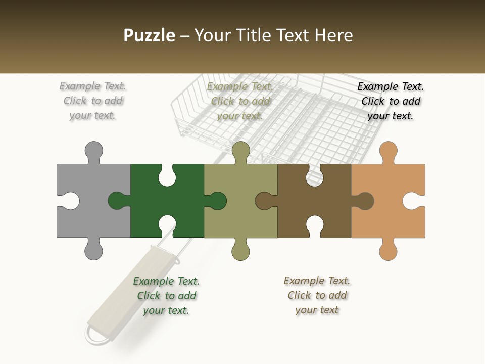 A Metal Frying Pan With A Wooden Handle PowerPoint Template