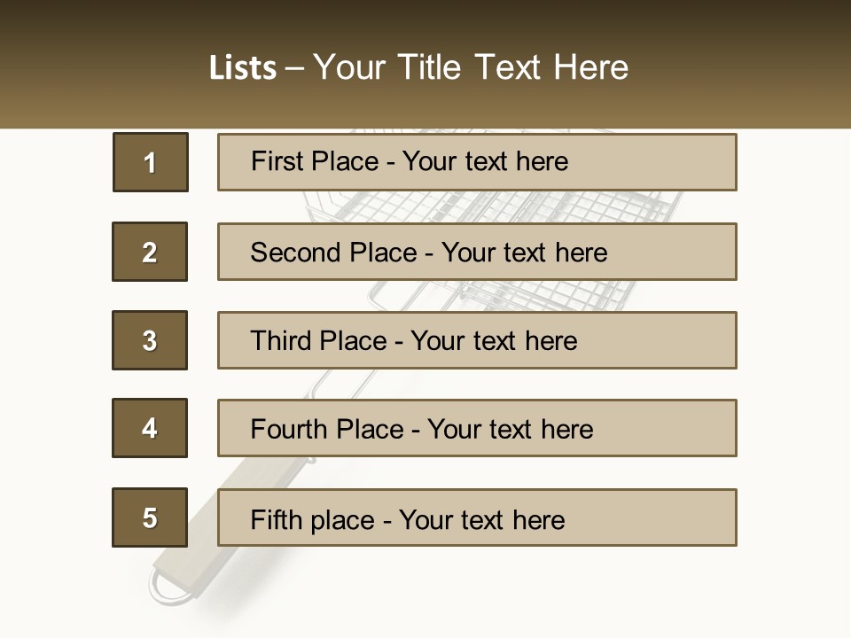 A Metal Frying Pan With A Wooden Handle PowerPoint Template