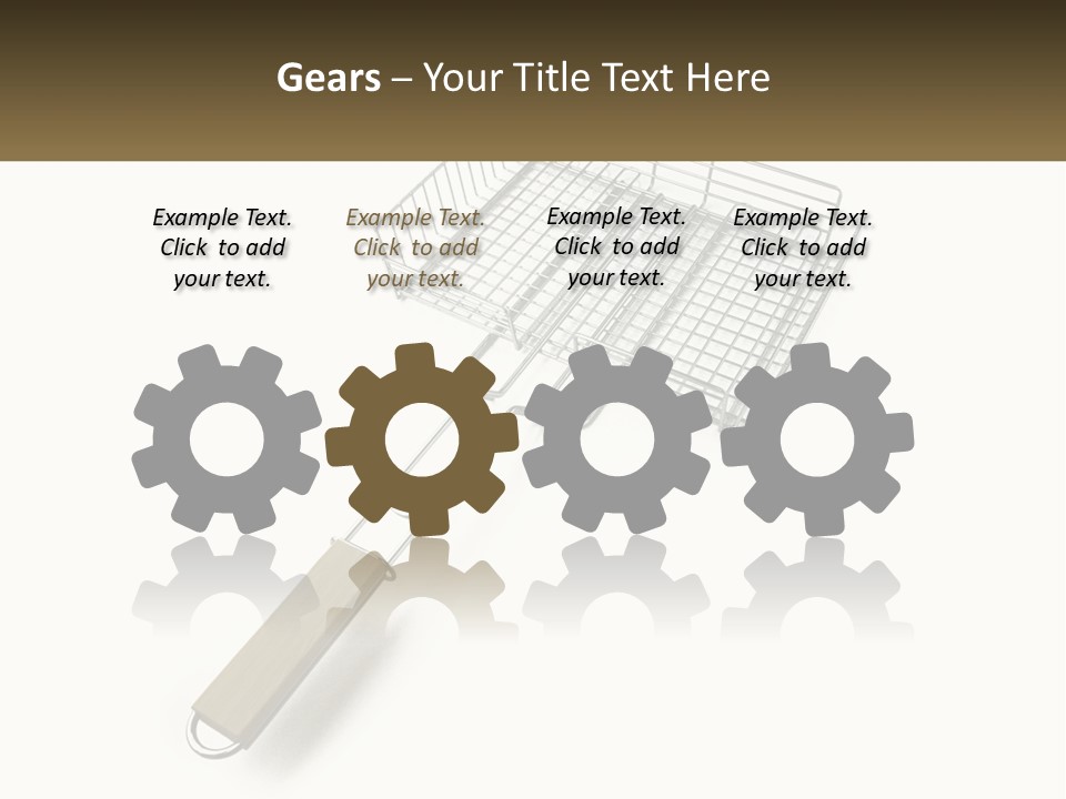 A Metal Frying Pan With A Wooden Handle PowerPoint Template