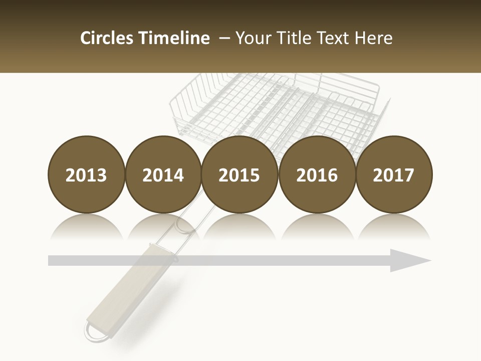 A Metal Frying Pan With A Wooden Handle PowerPoint Template