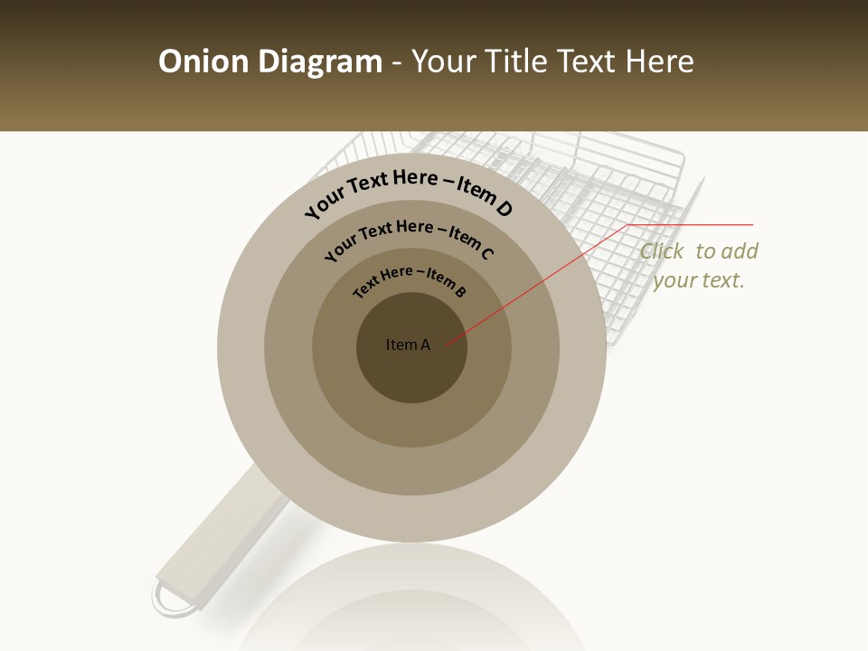 A Metal Frying Pan With A Wooden Handle PowerPoint Template