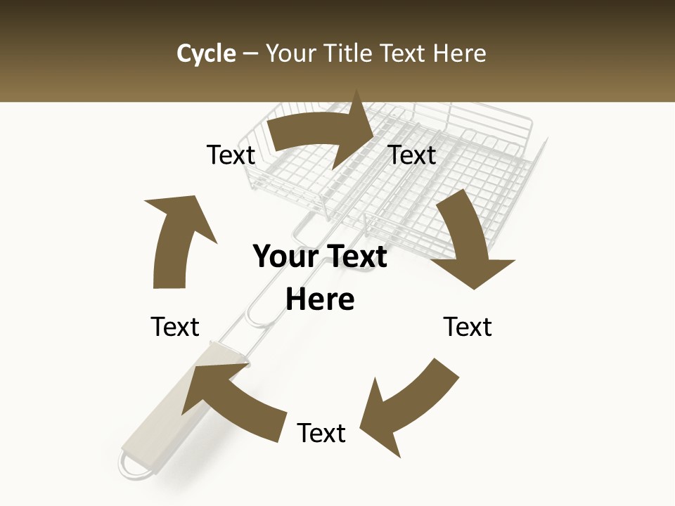 A Metal Frying Pan With A Wooden Handle PowerPoint Template