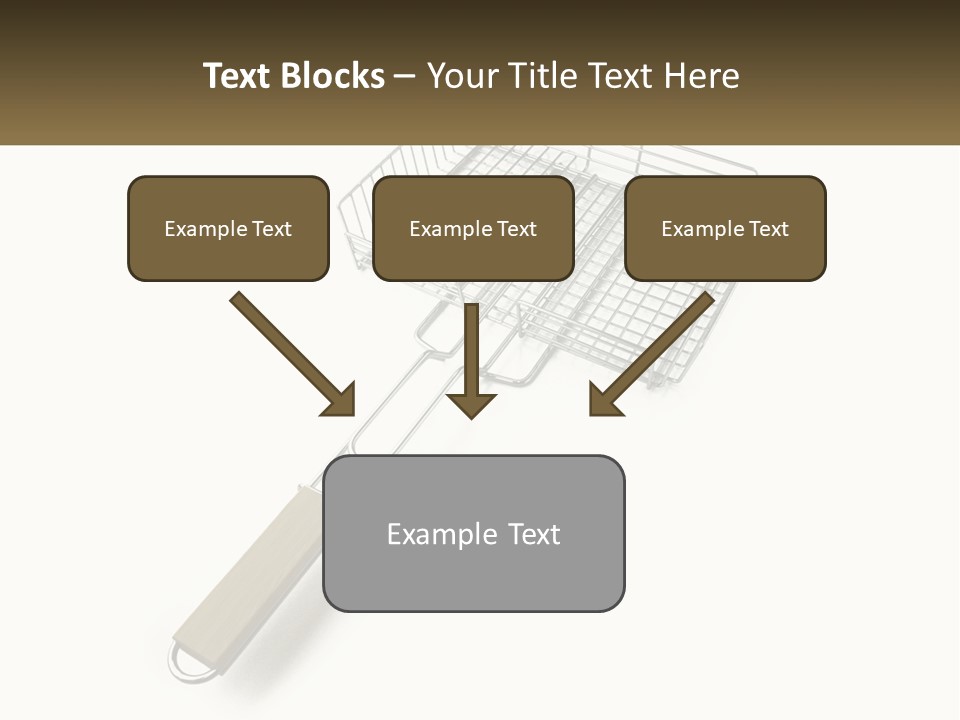 A Metal Frying Pan With A Wooden Handle PowerPoint Template