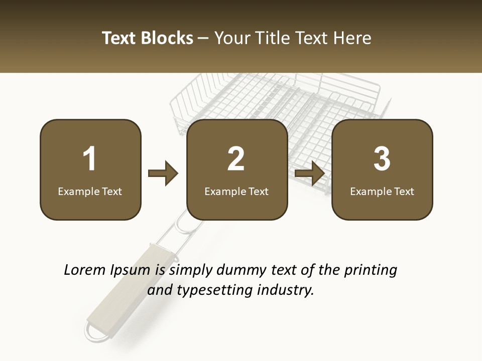 A Metal Frying Pan With A Wooden Handle PowerPoint Template