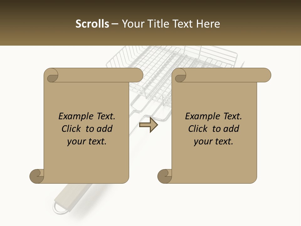 A Metal Frying Pan With A Wooden Handle PowerPoint Template