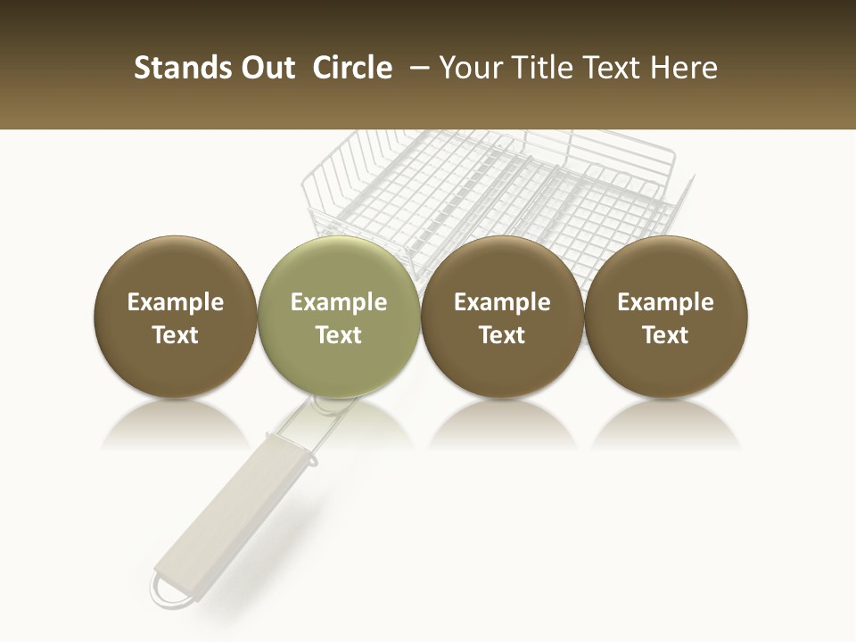 A Metal Frying Pan With A Wooden Handle PowerPoint Template