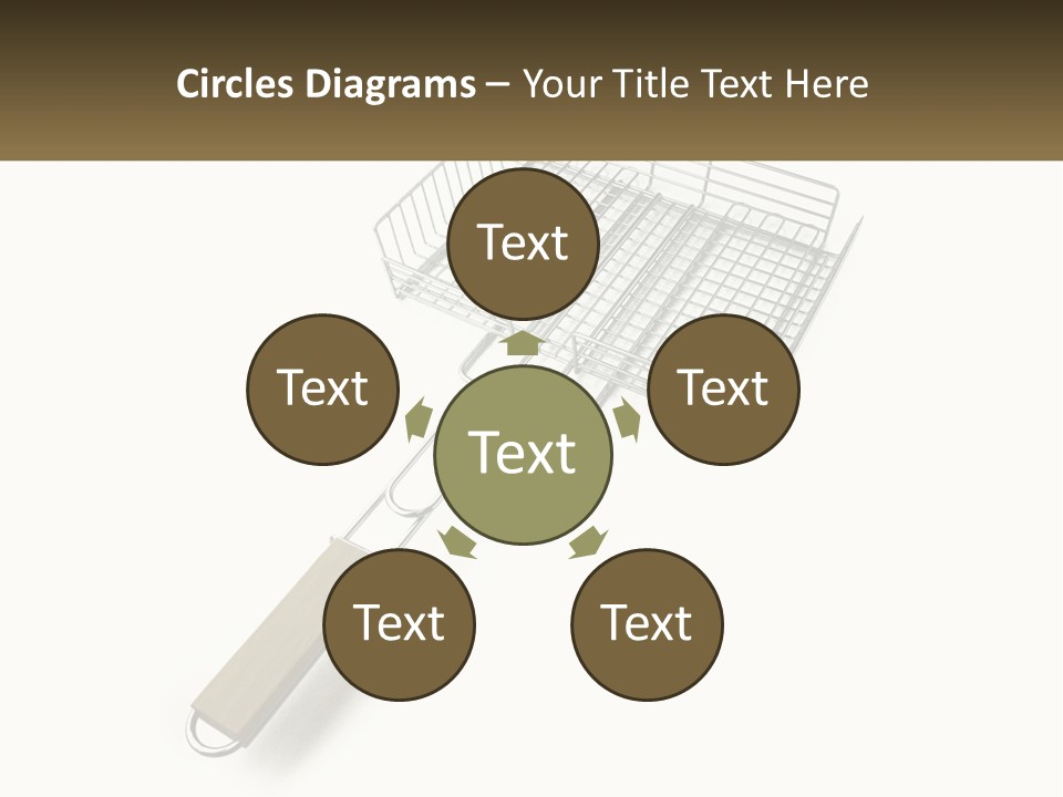 A Metal Frying Pan With A Wooden Handle PowerPoint Template