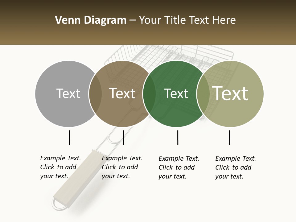 A Metal Frying Pan With A Wooden Handle PowerPoint Template