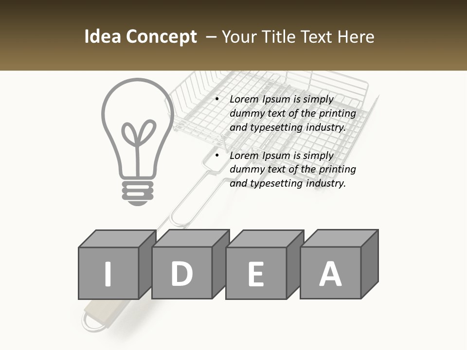 A Metal Frying Pan With A Wooden Handle PowerPoint Template