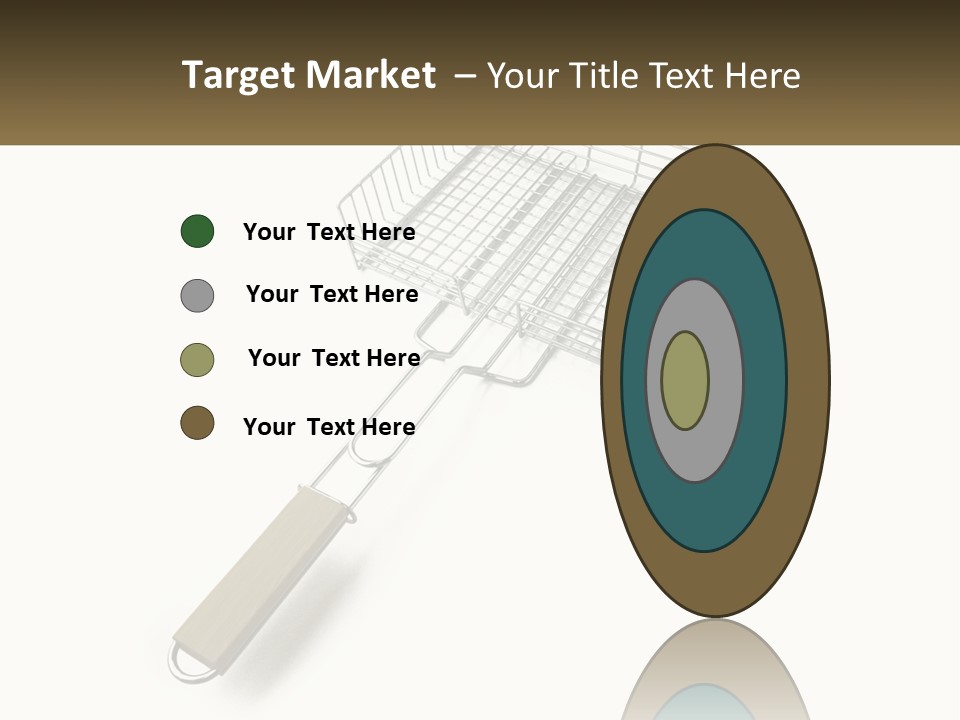 A Metal Frying Pan With A Wooden Handle PowerPoint Template