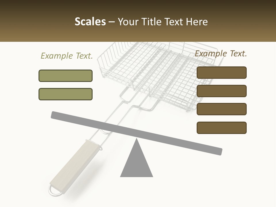 A Metal Frying Pan With A Wooden Handle PowerPoint Template