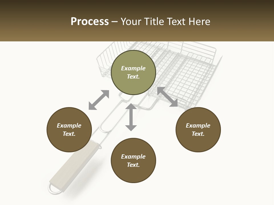 A Metal Frying Pan With A Wooden Handle PowerPoint Template
