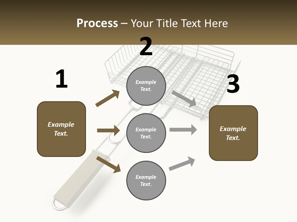 A Metal Frying Pan With A Wooden Handle PowerPoint Template