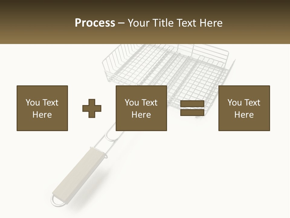 A Metal Frying Pan With A Wooden Handle PowerPoint Template