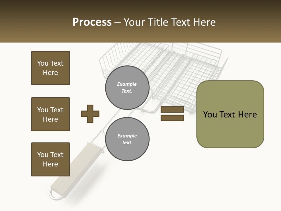 A Metal Frying Pan With A Wooden Handle PowerPoint Template