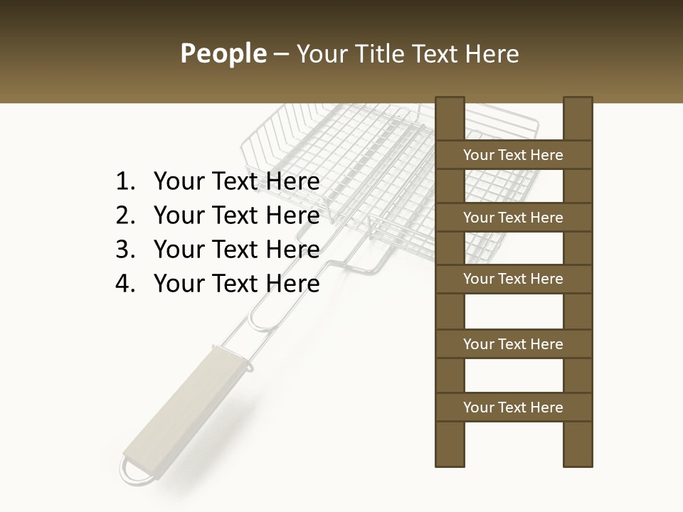 A Metal Frying Pan With A Wooden Handle PowerPoint Template