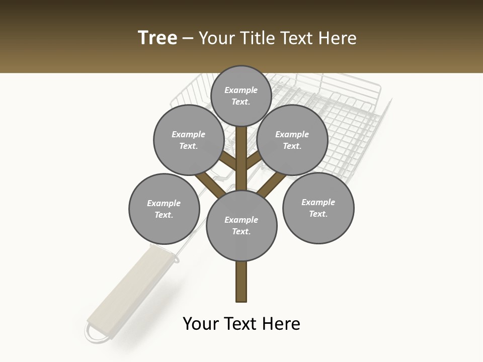A Metal Frying Pan With A Wooden Handle PowerPoint Template