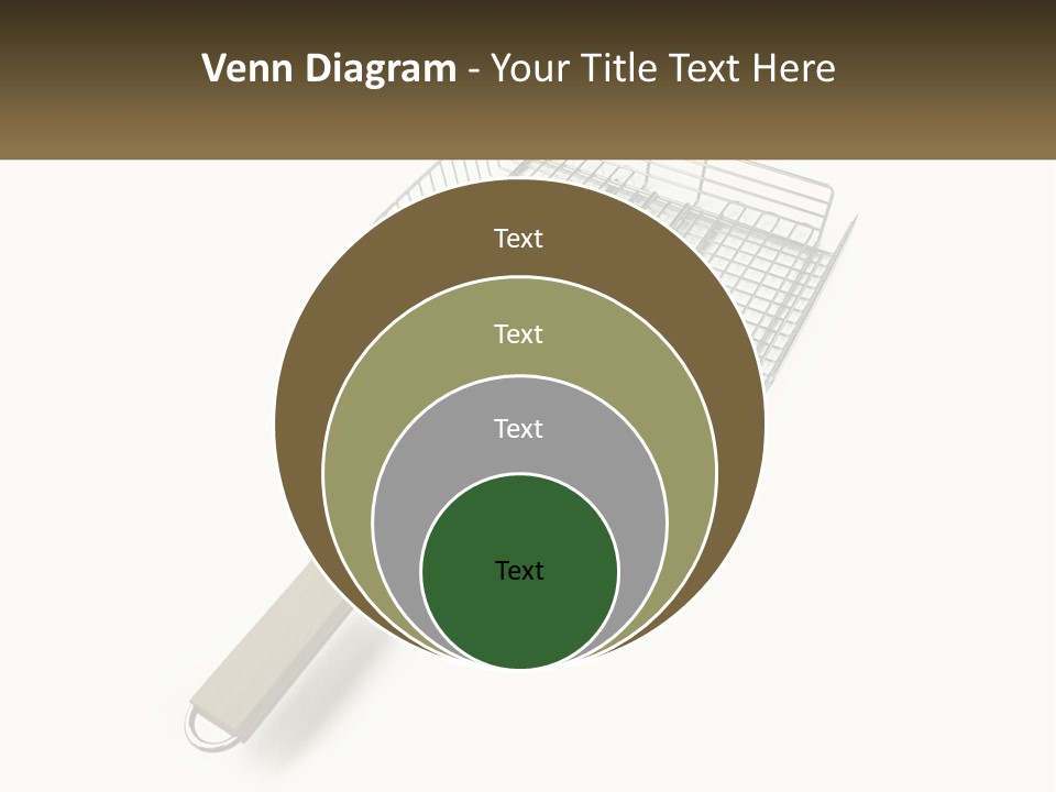 A Metal Frying Pan With A Wooden Handle PowerPoint Template
