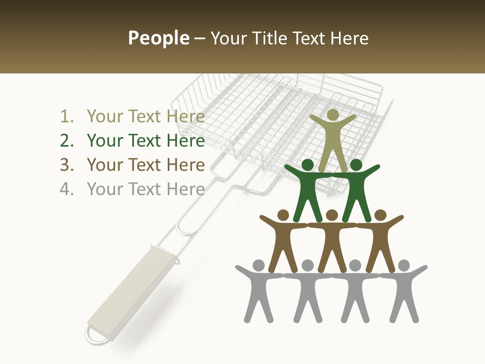 A Metal Frying Pan With A Wooden Handle PowerPoint Template