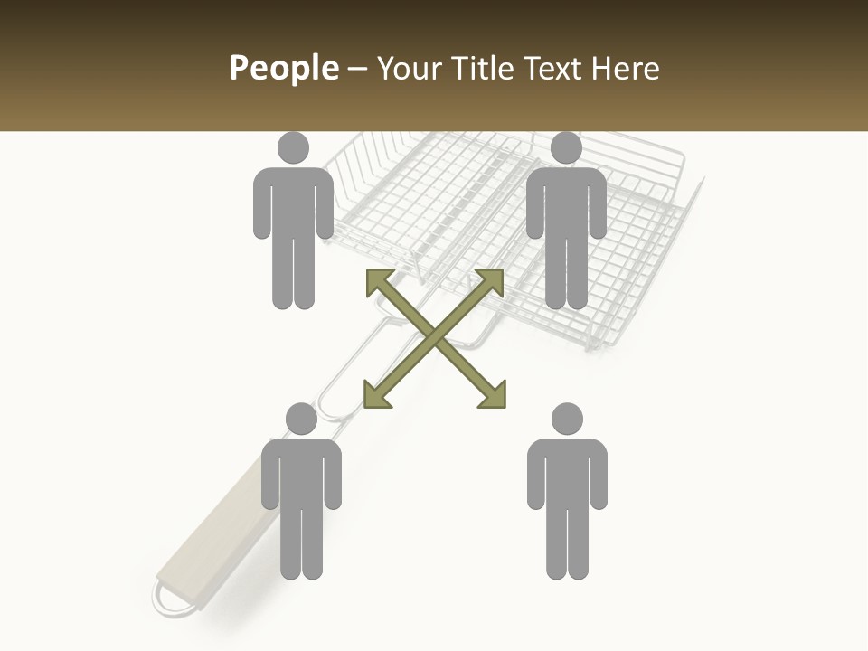 A Metal Frying Pan With A Wooden Handle PowerPoint Template