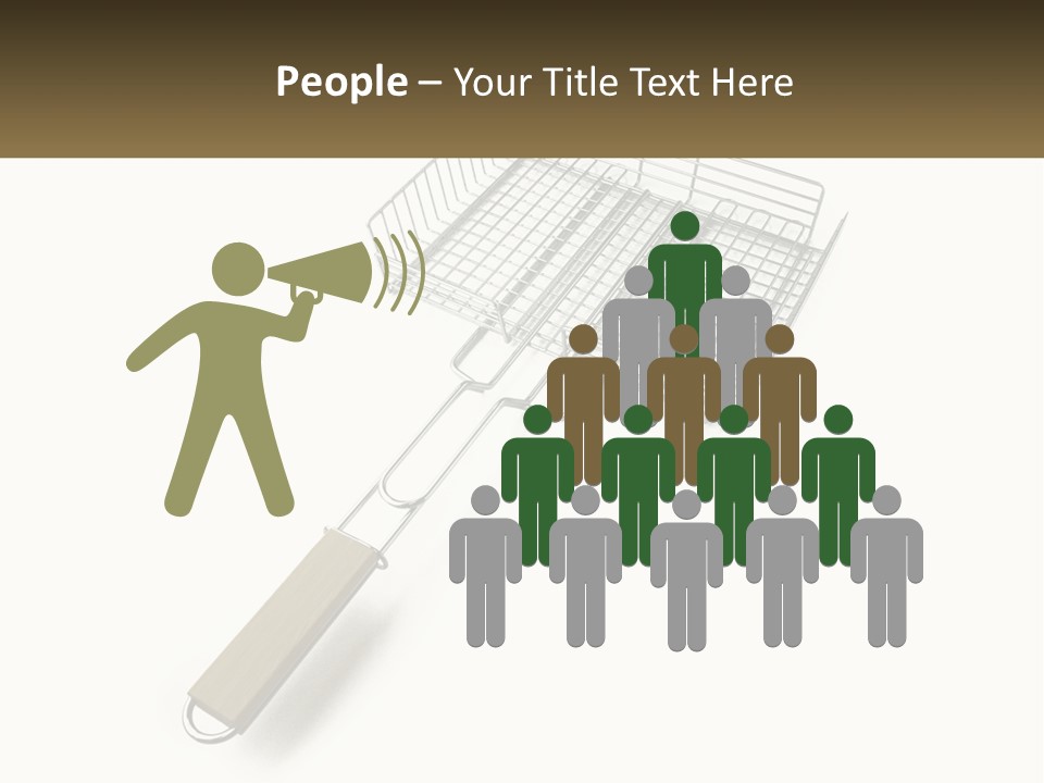 A Metal Frying Pan With A Wooden Handle PowerPoint Template