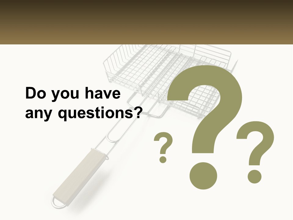 A Metal Frying Pan With A Wooden Handle PowerPoint Template