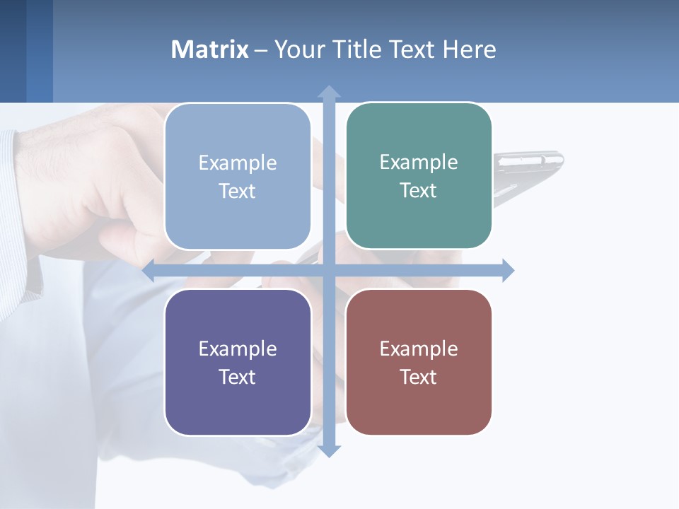 A Man Holding A Cell Phone In His Hand PowerPoint Template