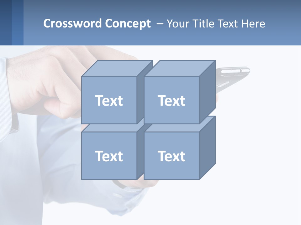 A Man Holding A Cell Phone In His Hand PowerPoint Template