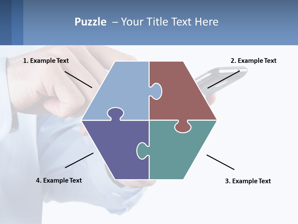 A Man Holding A Cell Phone In His Hand PowerPoint Template