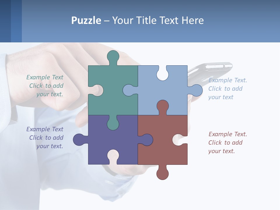 A Man Holding A Cell Phone In His Hand PowerPoint Template