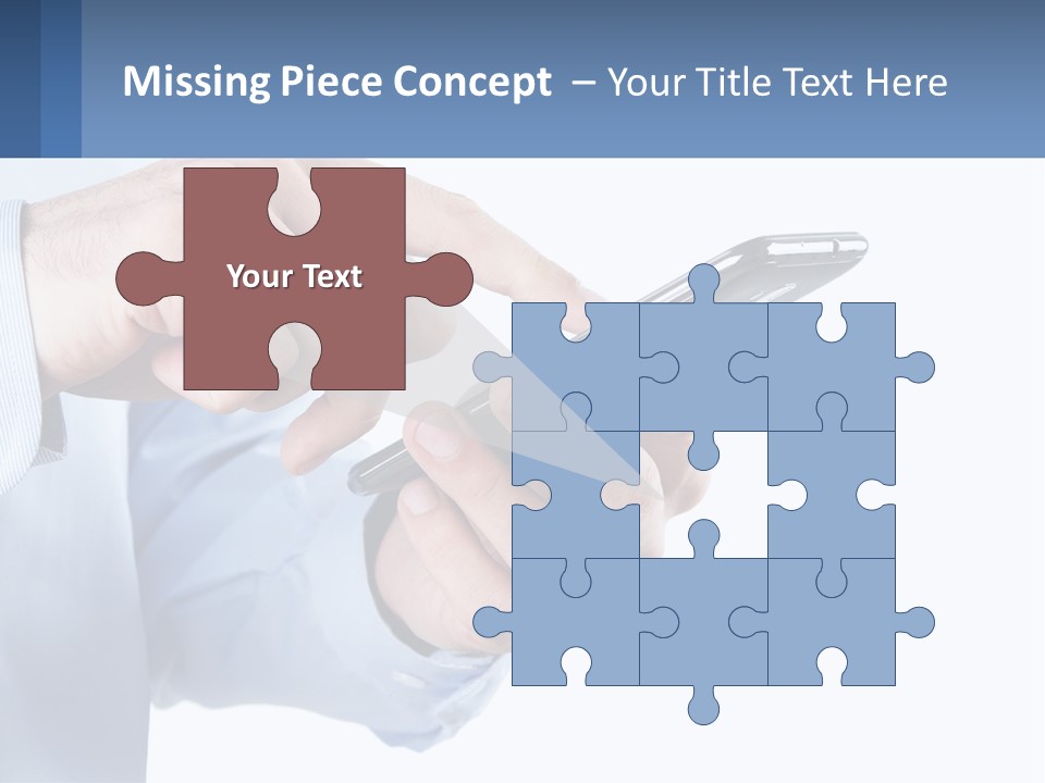 A Man Holding A Cell Phone In His Hand PowerPoint Template