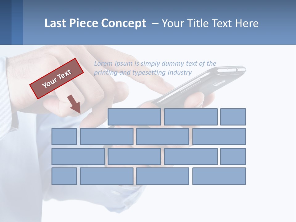 A Man Holding A Cell Phone In His Hand PowerPoint Template