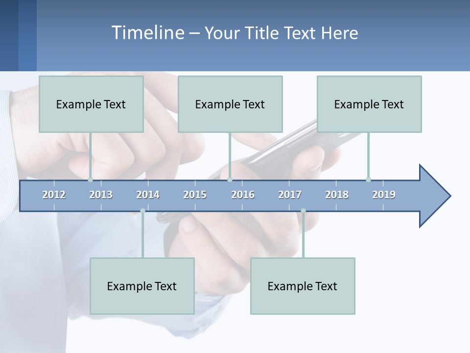 A Man Holding A Cell Phone In His Hand PowerPoint Template