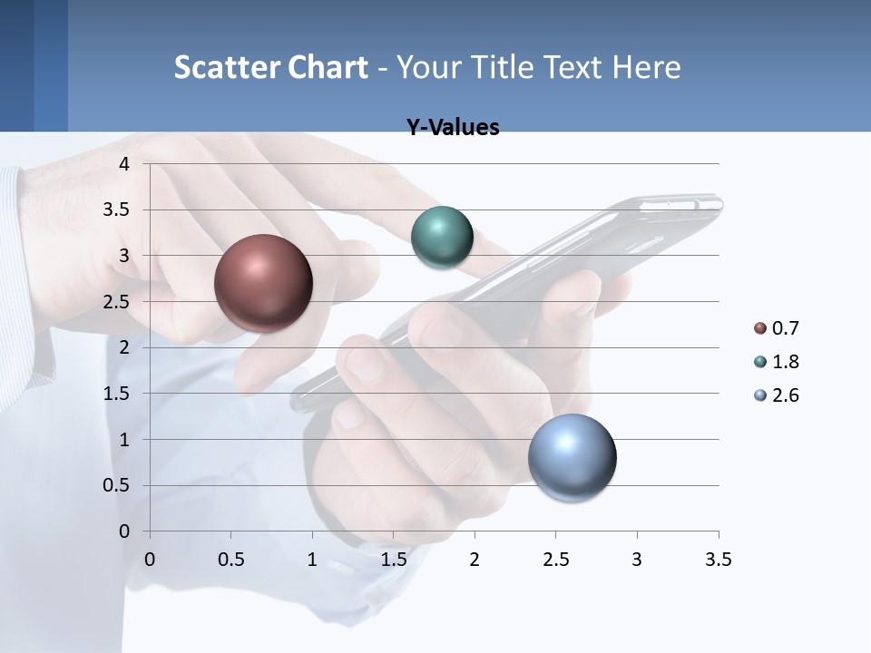 A Man Holding A Cell Phone In His Hand PowerPoint Template