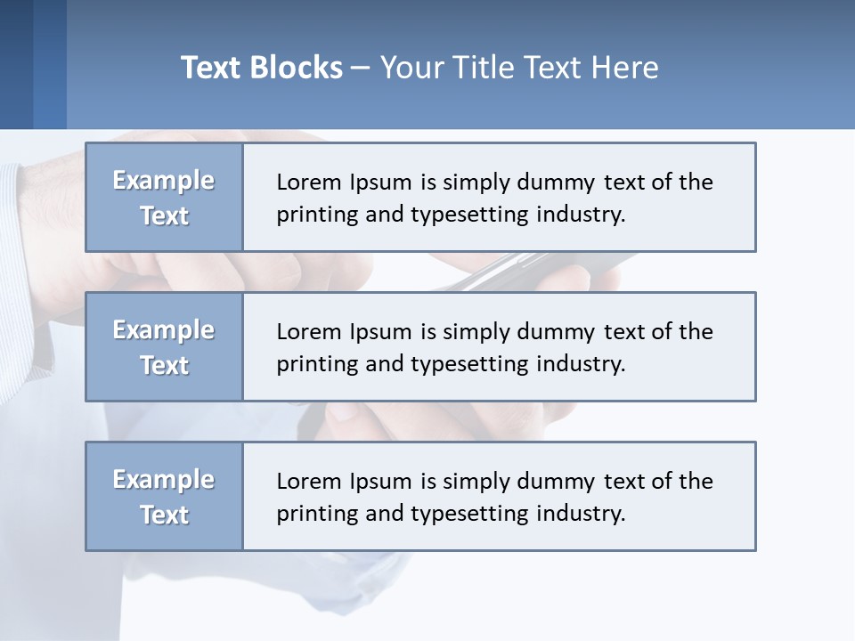 A Man Holding A Cell Phone In His Hand PowerPoint Template