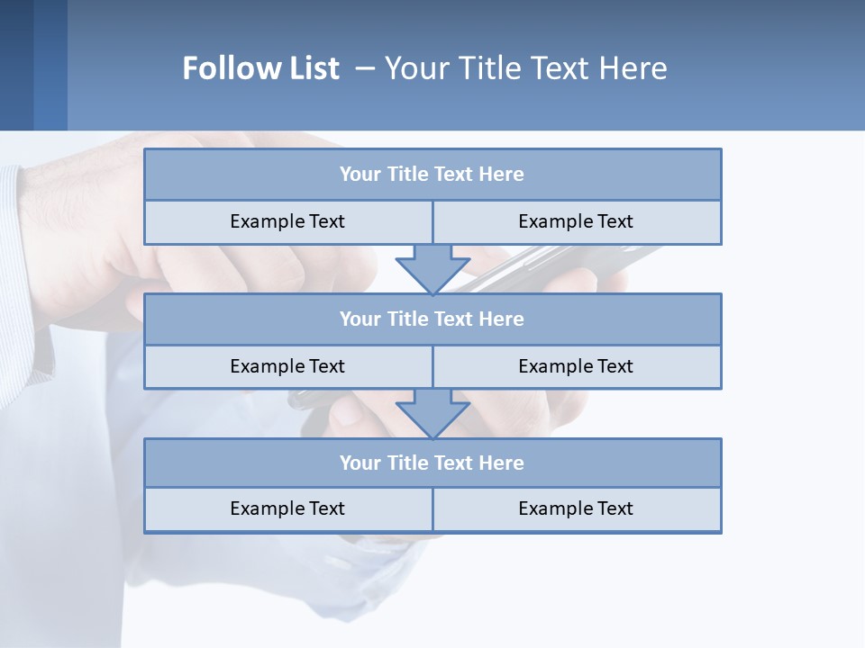 A Man Holding A Cell Phone In His Hand PowerPoint Template
