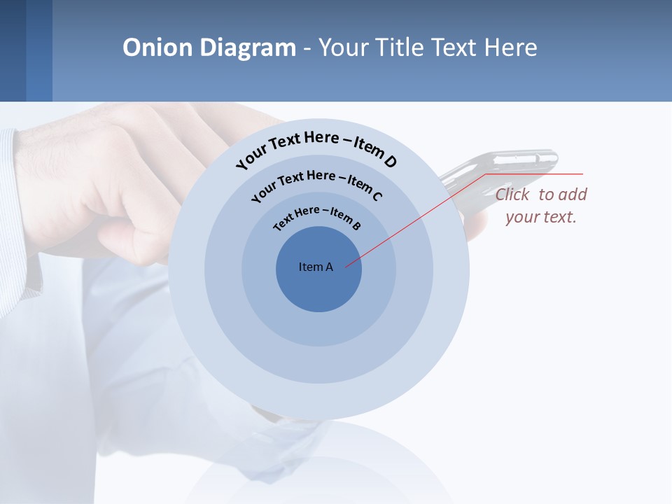 A Man Holding A Cell Phone In His Hand PowerPoint Template