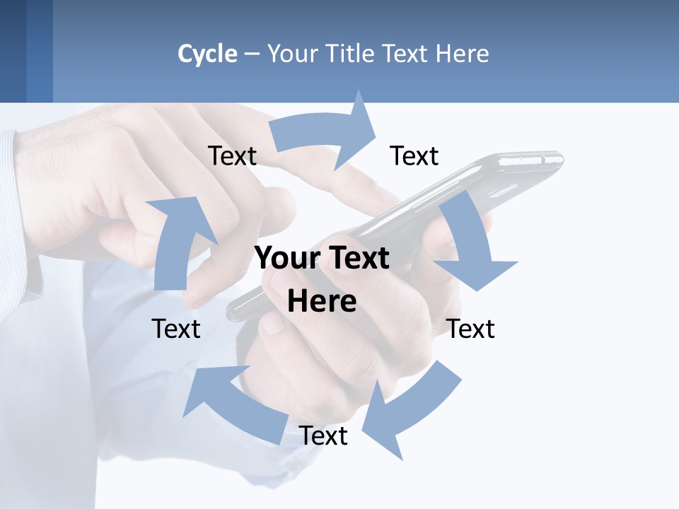 A Man Holding A Cell Phone In His Hand PowerPoint Template