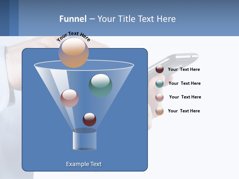 A Man Holding A Cell Phone In His Hand PowerPoint Template