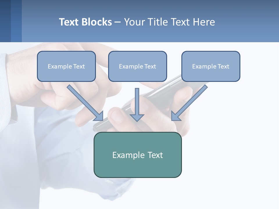 A Man Holding A Cell Phone In His Hand PowerPoint Template