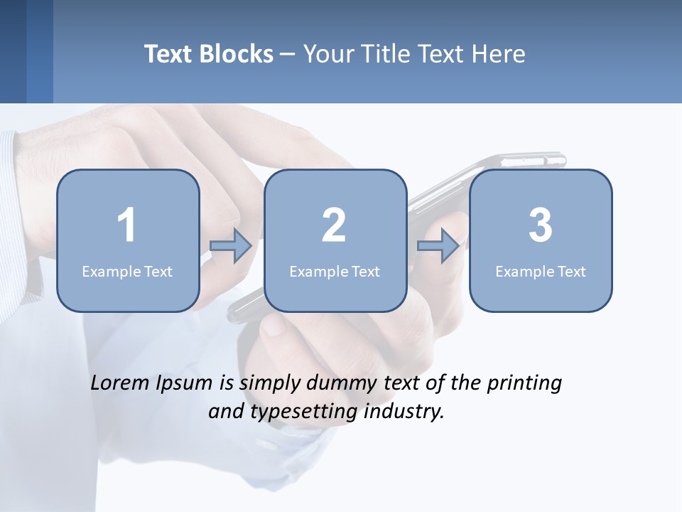 A Man Holding A Cell Phone In His Hand PowerPoint Template