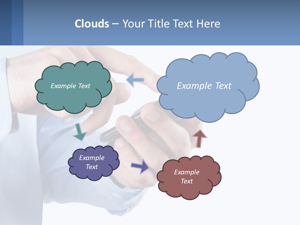 A Man Holding A Cell Phone In His Hand PowerPoint Template