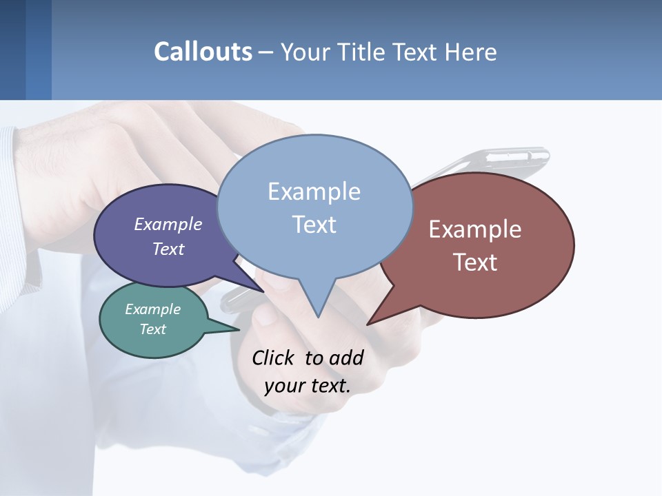 A Man Holding A Cell Phone In His Hand PowerPoint Template