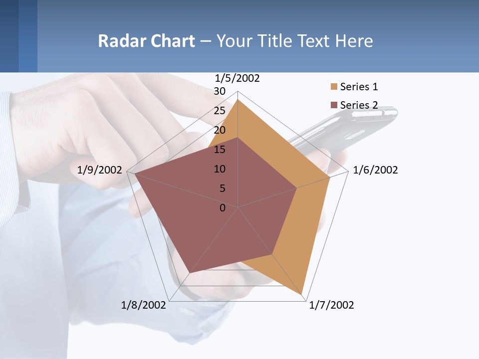 A Man Holding A Cell Phone In His Hand PowerPoint Template