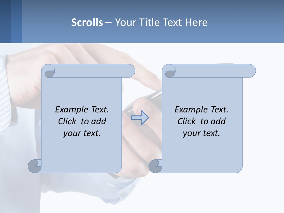 A Man Holding A Cell Phone In His Hand PowerPoint Template