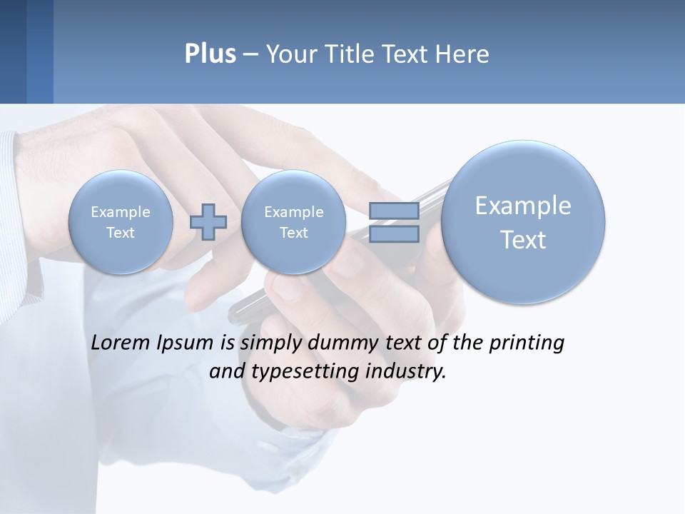 A Man Holding A Cell Phone In His Hand PowerPoint Template